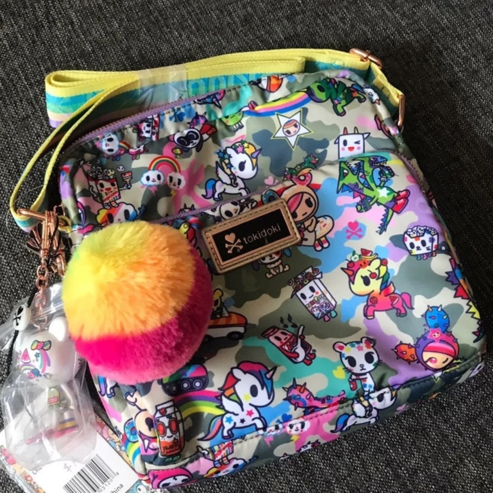 Tokidoki Crossbody Purse Camo Kawaii Print